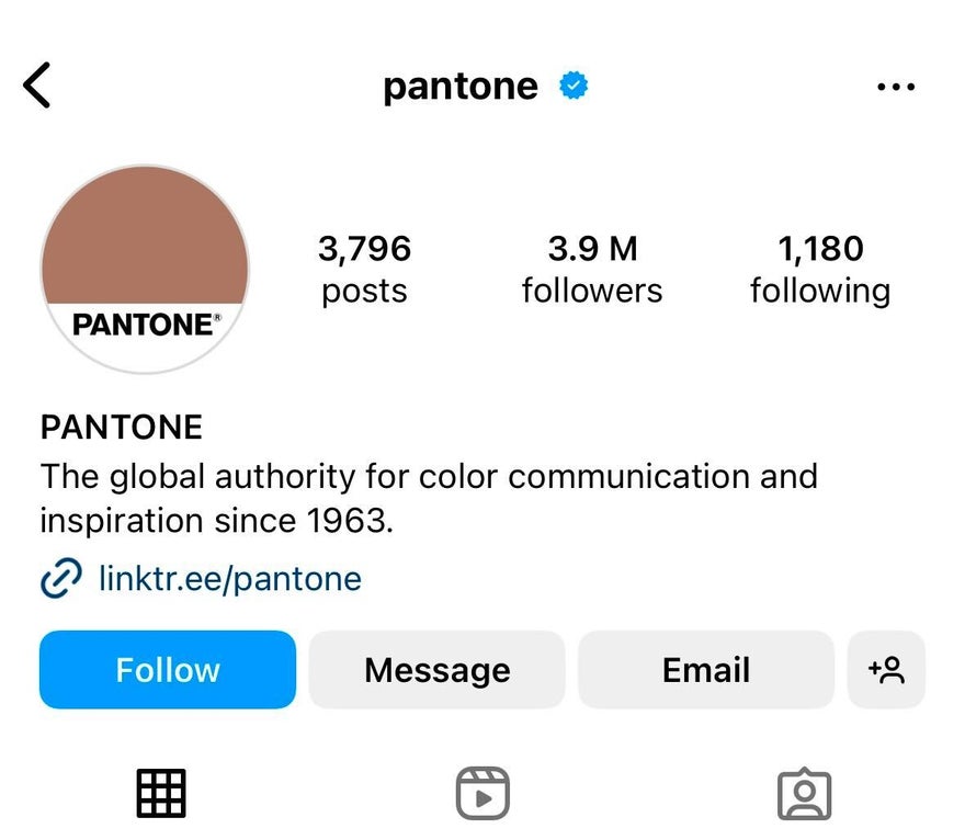 Pantone's Instagram boo