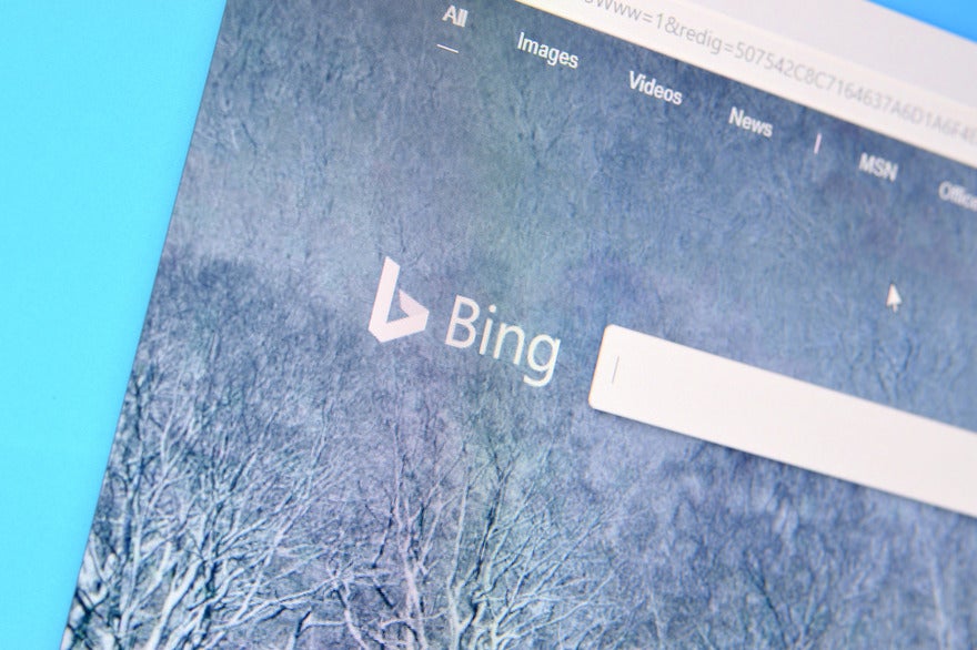 Bing homepage