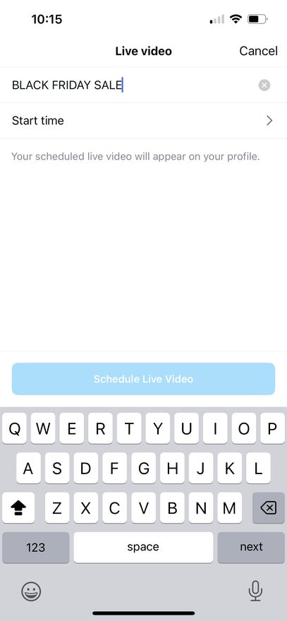 Black friday livestream scheduled