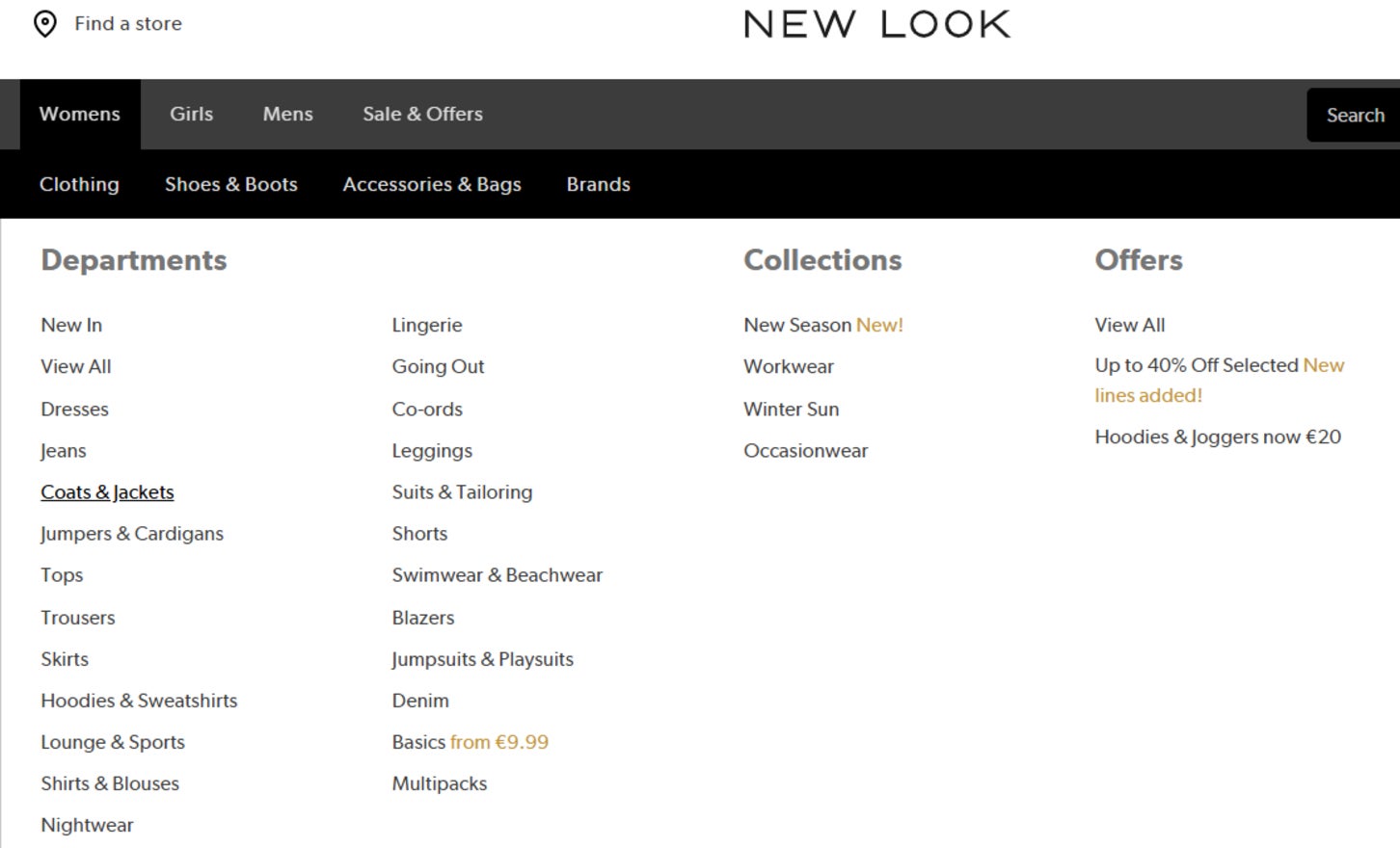 new look navigation bar