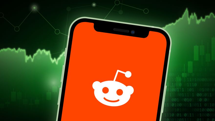 A phone with the Reddit logo on screen
