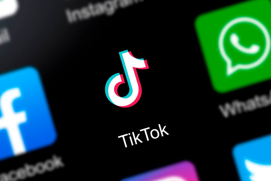 TikTok logo surrounded by other social apps