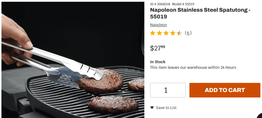 BBQ tools product page