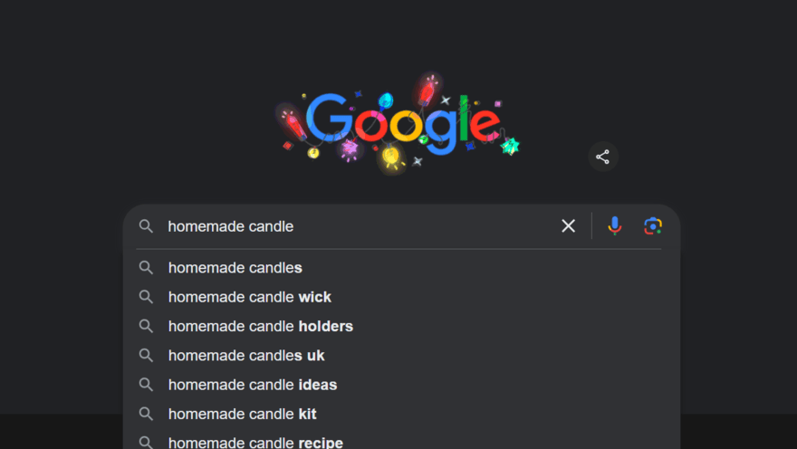 related search drop down when searching in Google