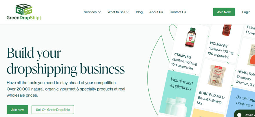 GreenDropShip homepage