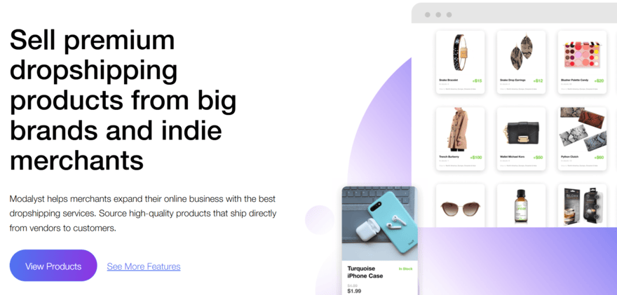 Modalyst homepage