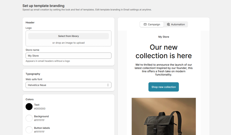 Shopify Email template