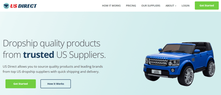 US Direct homepage