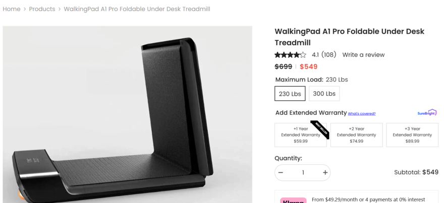 WalkingPad product page